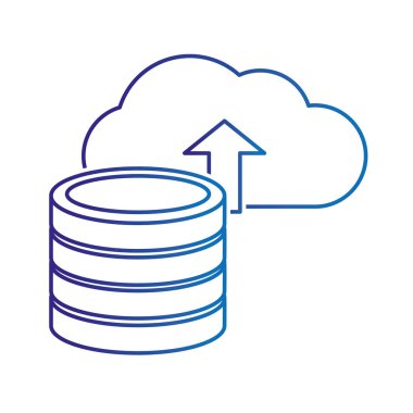 Veri Merkezi barındırma web ve Tema izole tasarım vektör çizim temel