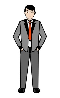 çizgi rengi gömlek ve kravat stili zarif adamla