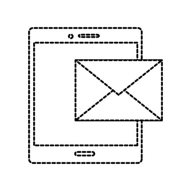 Tablet cihaz becerikli alet ve teknoloji Tema izole tasarım vektör çizim