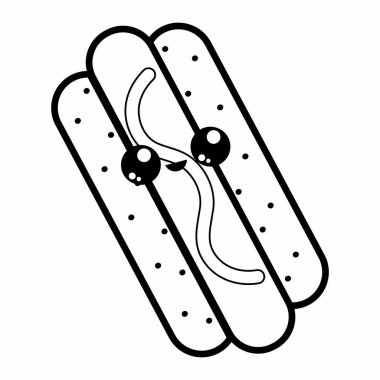 İzole sosisli sandviç tasarım