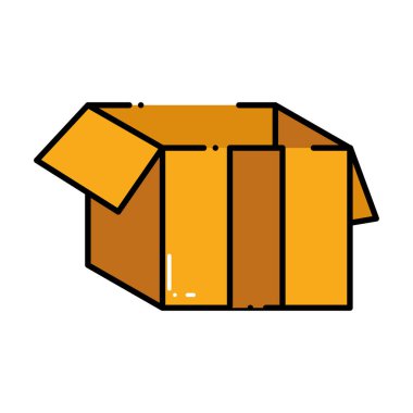 Kesikli çizgi açık servis sevkiyat Teslimat paketi