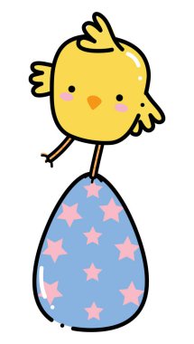 renk civciv ile yumurta Paskalya kutlamaları için oynamak