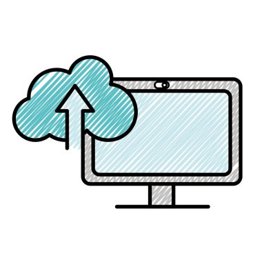 bilgisayar teknolojisi ile bulut veri yükleme rendelenmiş