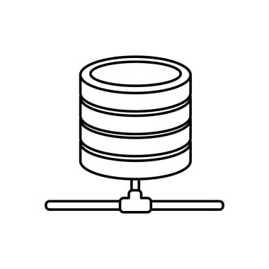 Veri Merkezi barındırma web ve Tema izole tasarım vektör çizim temel