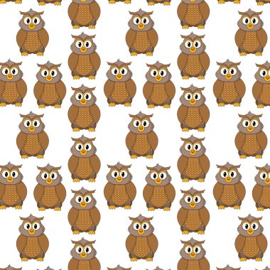 baykuş sevimli vahşi hayvan karakter arka plan