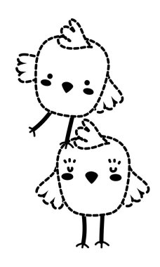 noktalı şekil civciv çiftliği kuşlar hayvan oynamak