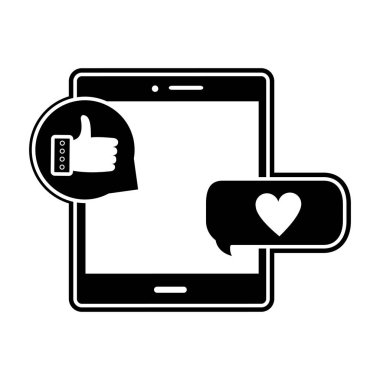 Tablet cihaz becerikli alet ve teknoloji Tema izole tasarım vektör çizim