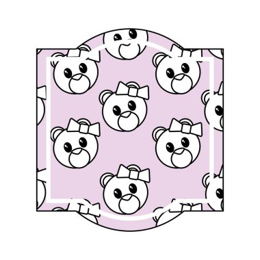 Ayılı çizgi film çerçevesi