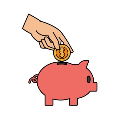 İzole domuz tasarım