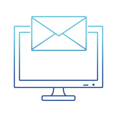 mavi çizgi ekran bilgisayar metin mektup mesaj ile