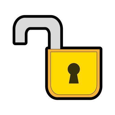 çizgi rengi güvenlik açık asma kilit nesne koruma