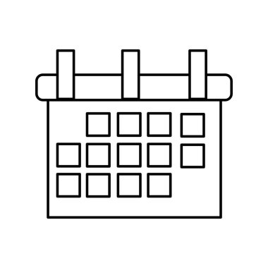 Takvim planlayıcısı zaman ve olay Tema izole tasarım vektör çizim