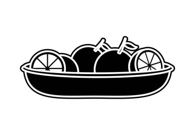 Turuncu meyve sağlıklı ve organik gıda Tema izole tasarım vektör çizim