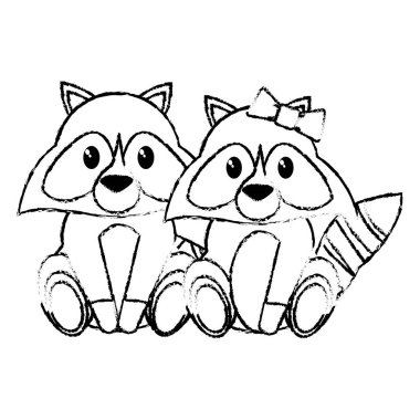 Rakun tasarım karikatür