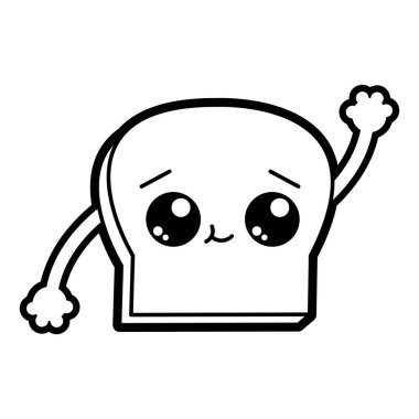 Ekmek, unlu gıda mutfak ve salonu Tema izole tasarım vektör çizim