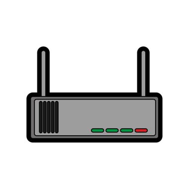 WiFi internet teknoloji ve iletişim Tema izole tasarım vektör çizim