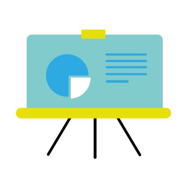 renkli iş sunumu ile istatistik grafik diyagramı