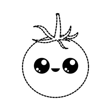 Domates sebze sağlıklı ve organik gıda Tema izole tasarım vektör çizim