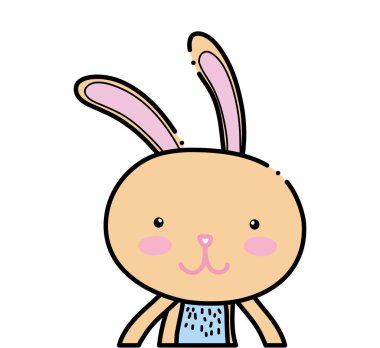 renk mutlu tavşan hayvan yüz ifadesi ile