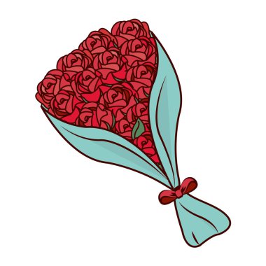 İzole gül tasarım