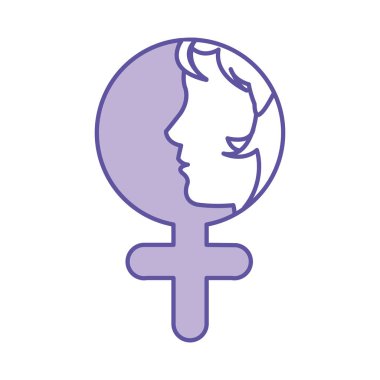 kadın işaret içinde saçlı kadın ikilisi renk kontur