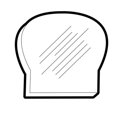 Ekmek, unlu gıda mutfak ve salonu Tema izole tasarım vektör çizim