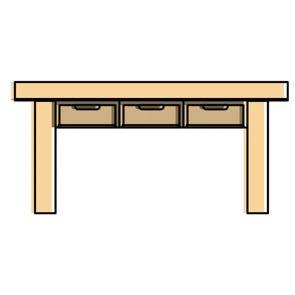 Изолированный дизайн стола — стоковый вектор