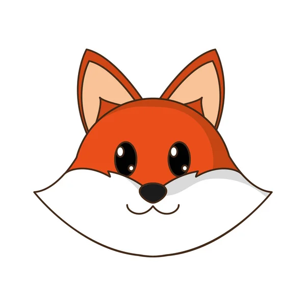 Fox głowy znaków zwierzę ładny — Wektor stockowy
