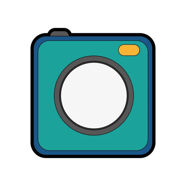 Fotoaparát Miniaplikace Technologie Téma Izolované Konstrukce Zařízení Vektorové Ilustrace — Stockový vektor