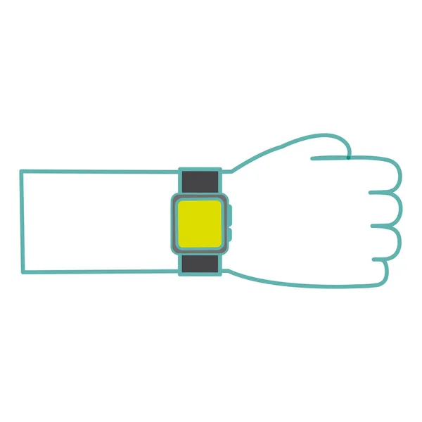 Diseño de reloj inteligente aislado — Vector de stock