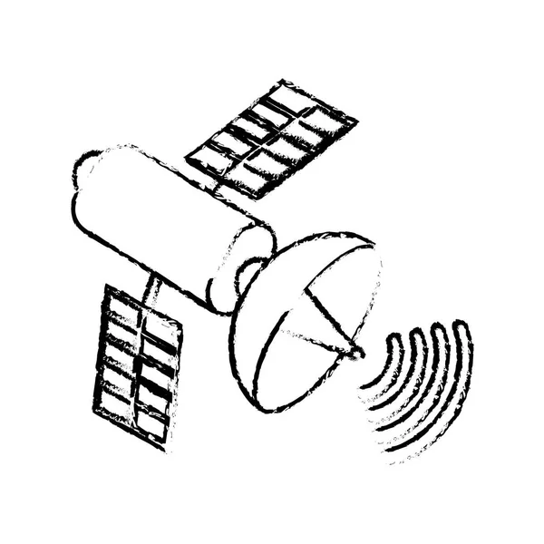 Супутник Трансляції Сигналу Тема Інтернету Ізольований Дизайн Векторні Ілюстрації — стоковий вектор