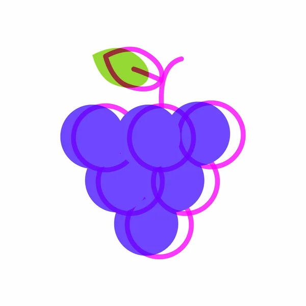 Winogrona na białym tle projekt — Wektor stockowy
