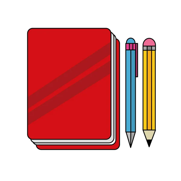 Toll és ceruza tervezés könyv — Stock Vector