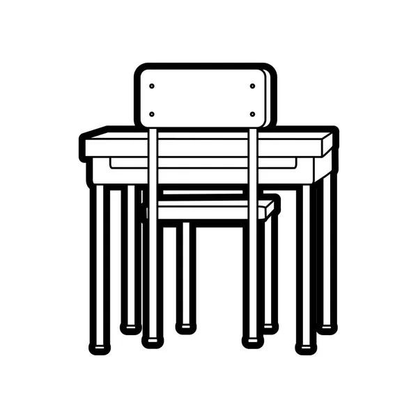 Kursi dan desain meja - Stok Vektor