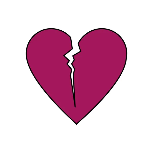 Hjärta Kärlek Passion Och Romantiskt Tema Isolerade Design Vektorillustration — Stock vektor