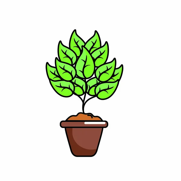 隔離された植物デザイン — ストックベクタ