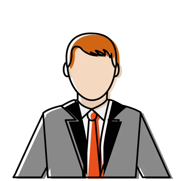 Renkli avatar şık erkek gömlek ve saç modeli ile — Stok Vektör