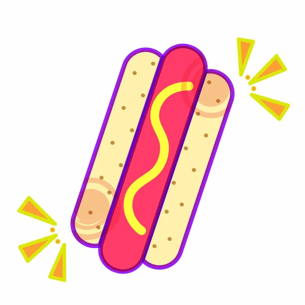 Elszigetelt hot dog design — Stock Vector