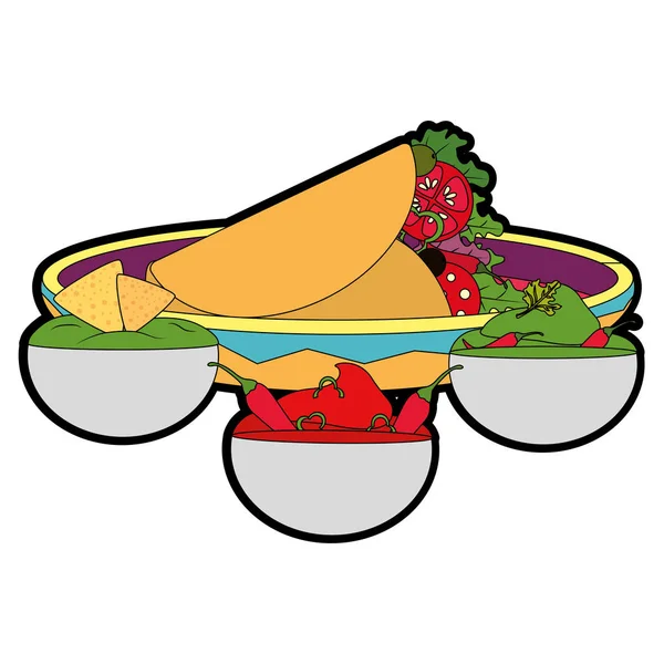 Desain burrito terisolasi - Stok Vektor