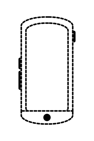 Διάστικτο σχήμα κινητή τεχνολογία smartphone να καλέσει και να μιλήσει — Διανυσματικό Αρχείο