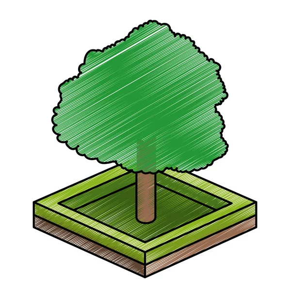 Conception d'arbre isométrique — Image vectorielle