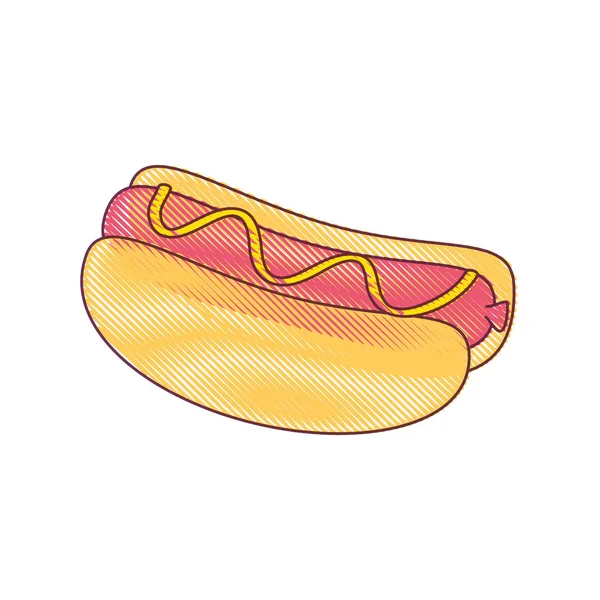 Design isolato di hot dog — Vettoriale Stock