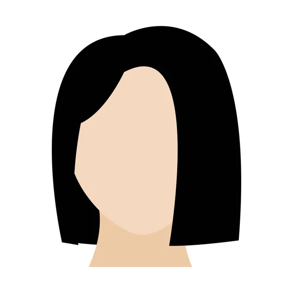 Avatar Frau Kopf mit Standard-Gesicht — Stockvektor