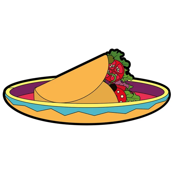 Απομονωμένη burrito σχεδιασμού — Διανυσματικό Αρχείο