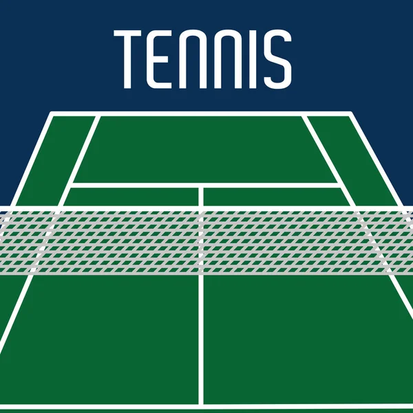 Pista de tenis para jugar con diseño de objeto de malla — Archivo Imágenes Vectoriales