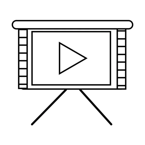 Linii biznesowych prezentacji ekran wideo technologia — Wektor stockowy