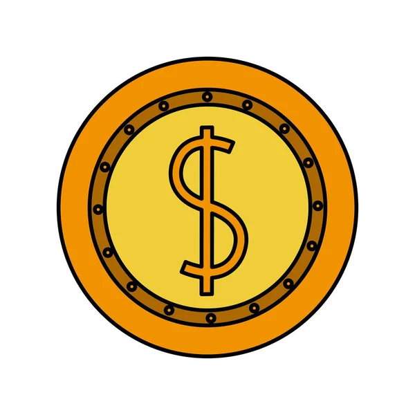 孤立的硬币设计 — 图库矢量图片