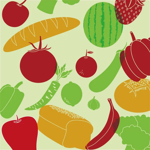 Diseño de alimentos ecológicos — Vector de stock