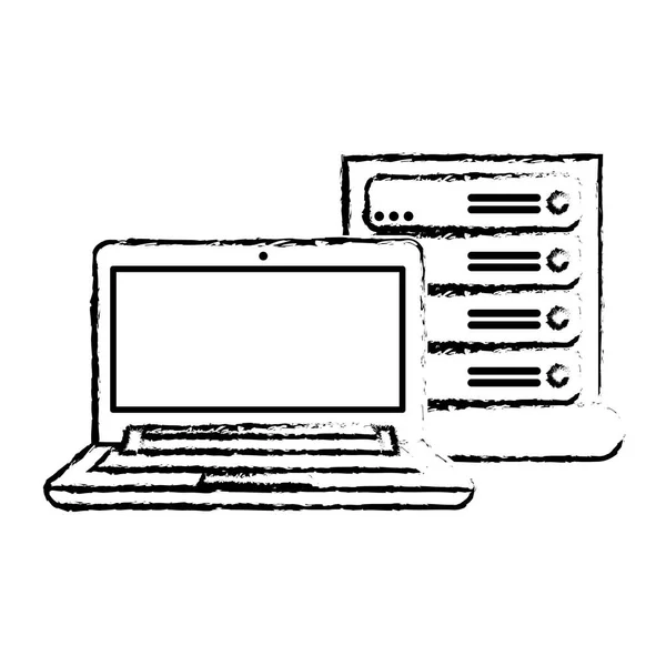 Web Hosting Data Center Tema Base Design Isolado Ilustração Vetorial — Vetor de Stock