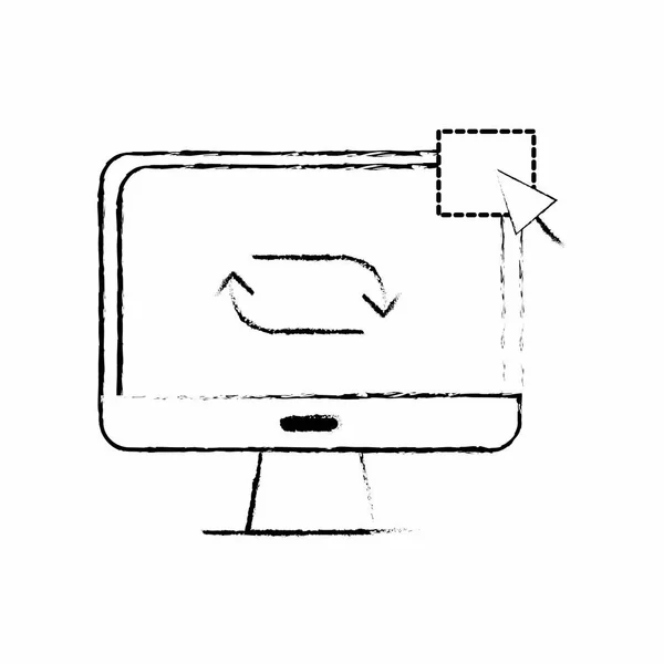 Conception d'ordinateur isolé — Image vectorielle